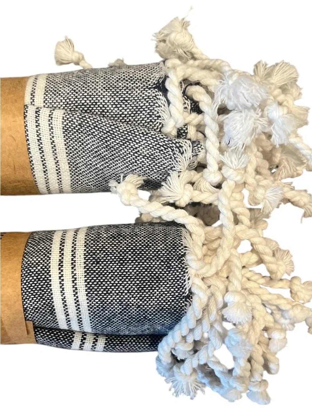 Stratakis Emmanouil Greek Towel Blue White Striped Beach Swim Lot of 2 NEW